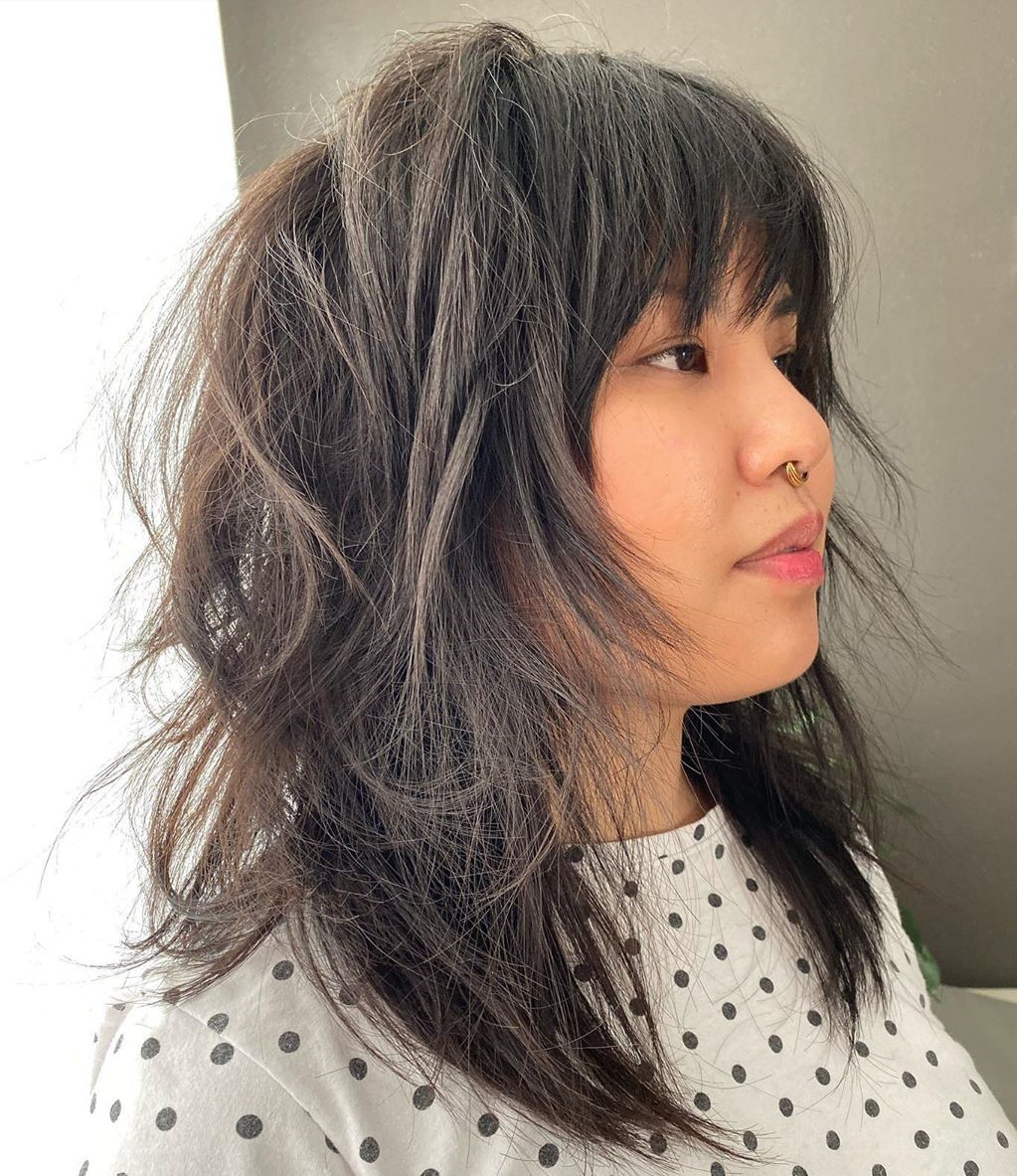 10+ Low Maintenance Shaggy Haircut With Bangs | FASHIONBLOG