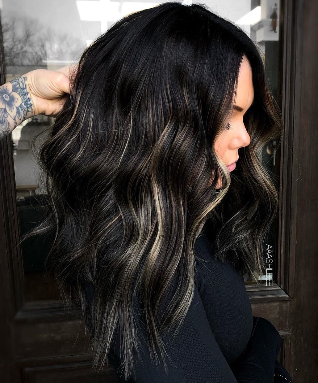 30 Ideas of Black Hair with Highlights to Rock in 2024 - Hair Adviser  Dark  hair with highlights, Black hair with brown highlights, Ash brown hair color