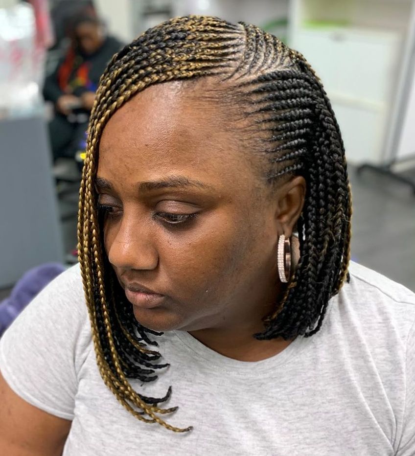 Asimmetrico Bob medio Lemonade Braids