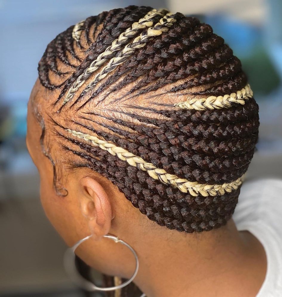 Brown Lemonade Braids with Blonde Pieces