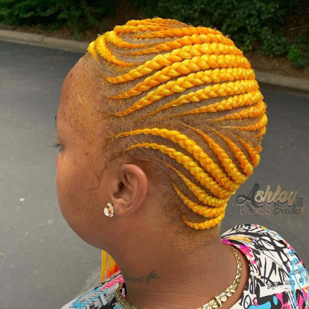 Trenzas estilo limonada amarilla