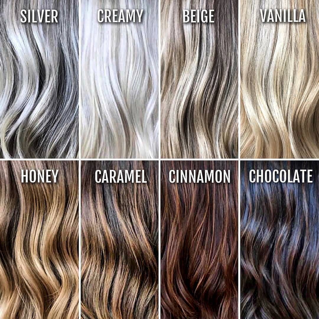 brown hair color chart highlights